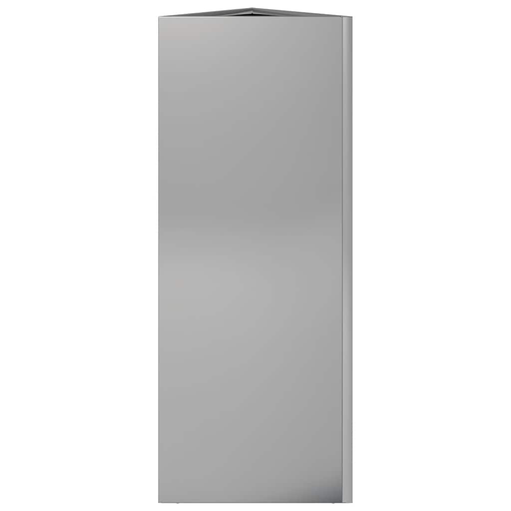 Vaso/floreira de jardim triangular 30x26x75 cm aço galvanizado