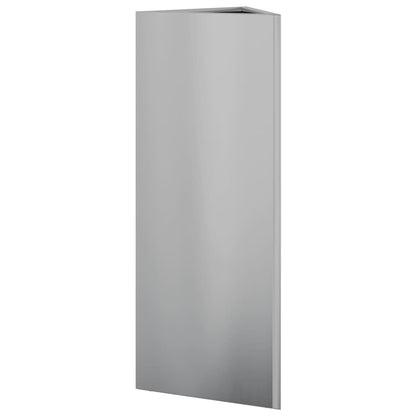 Vaso/floreira de jardim triangular 30x26x75 cm aço galvanizado