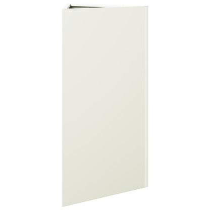 Vaso/floreira de jardim triangular 40x34,5x70 cm aço branco