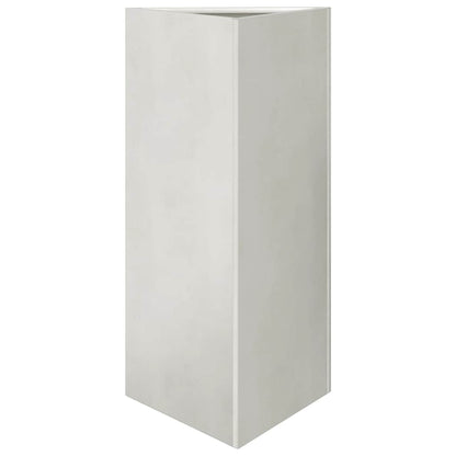 Vaso/floreira 2 pcs triangular 40x40x75 cm aço inoxidável