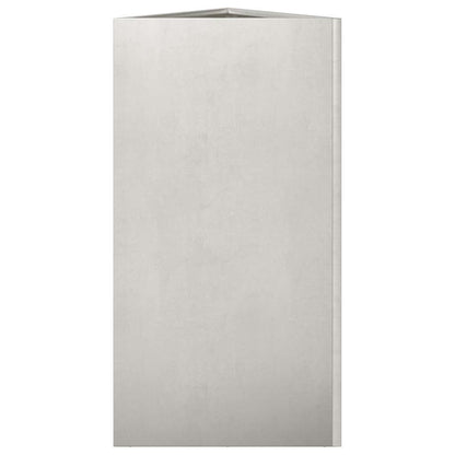 Vaso/floreira 2 pcs triangular 40x40x75 cm aço inoxidável