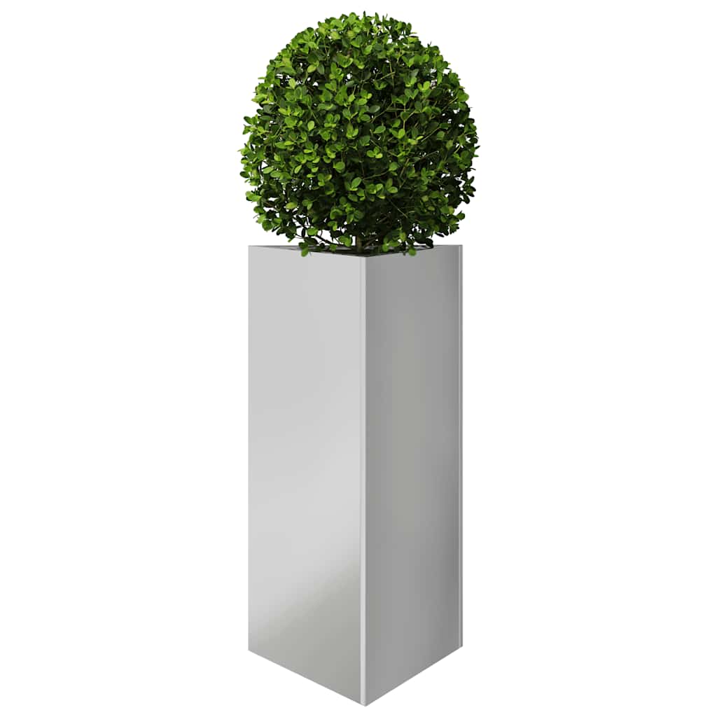 Vaso/floreira de jardim triangular 40x40x75 cm aço galvanizado