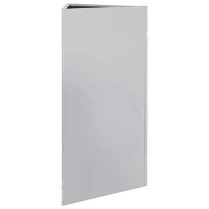 Vaso/floreira de jardim triangular 40x40x75 cm aço galvanizado