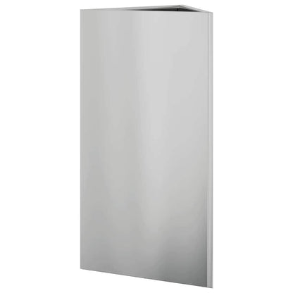 Vaso/floreira de jardim triangular 40x40x75 cm aço galvanizado