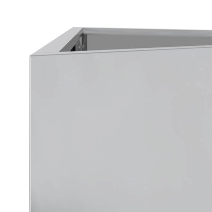 Vaso/floreira de jardim triangular 40x40x75 cm aço galvanizado