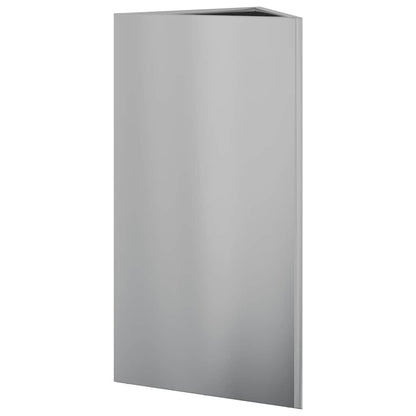 Vaso/floreira jardim 2pcs triangular 40x40x75cm aço galvanizado