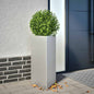 Vaso/floreira jardim 2pcs triangular 40x40x75cm aço galvanizado