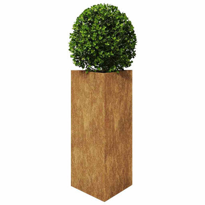 Vaso/floreira 2 pcs triangular 40x40x75 cm aço intempéries