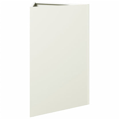 Vaso/floreira de jardim triangular 2 pcs 50x43x75 cm aço branco
