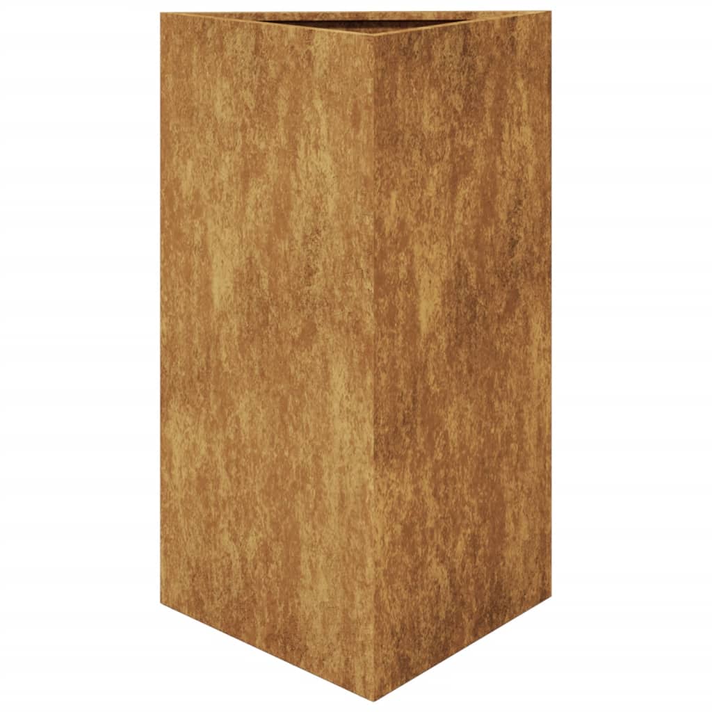 Garden Planters 2 pcs Triangular aço resistente às intempéries