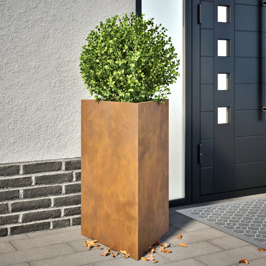 Garden Planters 2 pcs Triangular aço resistente às intempéries