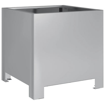 Vaso/floreira de jardim 2 pcs 30x30x30 cm aço galvanizado
