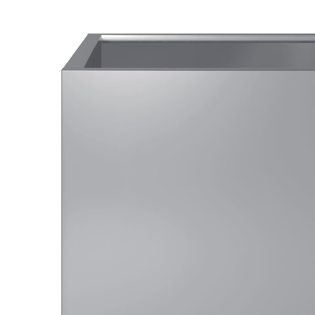 Vaso/floreira de jardim 2 pcs 30x30x30 cm aço galvanizado