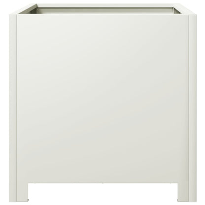 Vaso/floreira de jardim 2 pcs 40x40x40 cm aço branco
