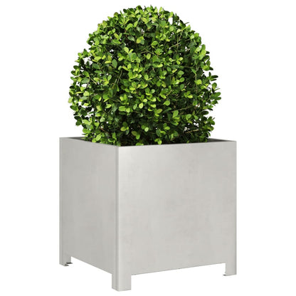 Vaso/floreira de jardim 2 pcs 40x40x40 cm aço inoxidável