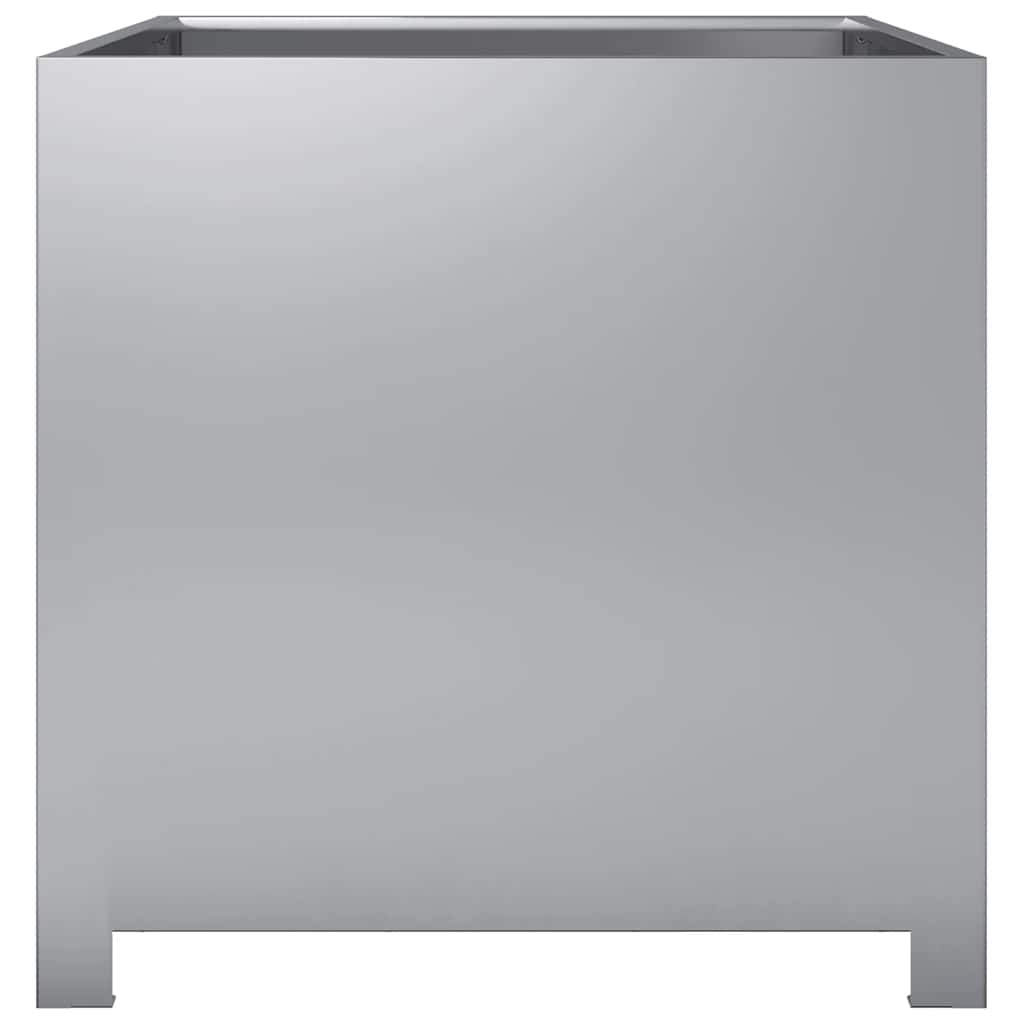 Vaso/floreira de jardim 50x50x50 cm aço galvanizado