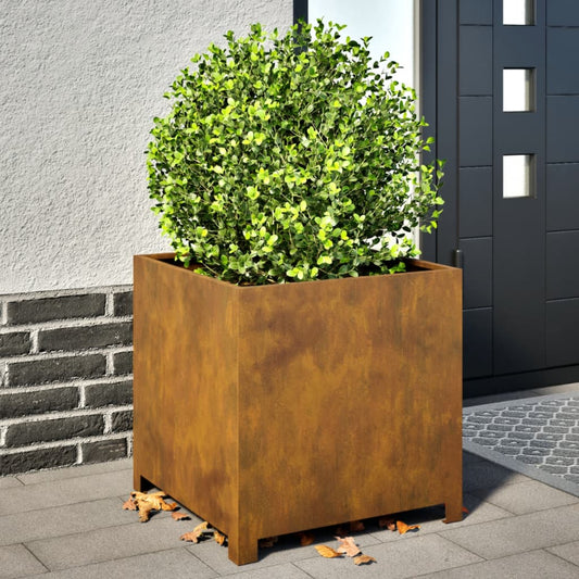 Plantador de Jardim 50x50x50 cm aço resistente às intempéries