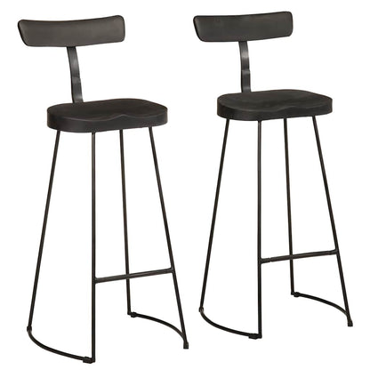 Bancos de bar 2 pcs 49x43x103 cm madeira de mangueira maciça