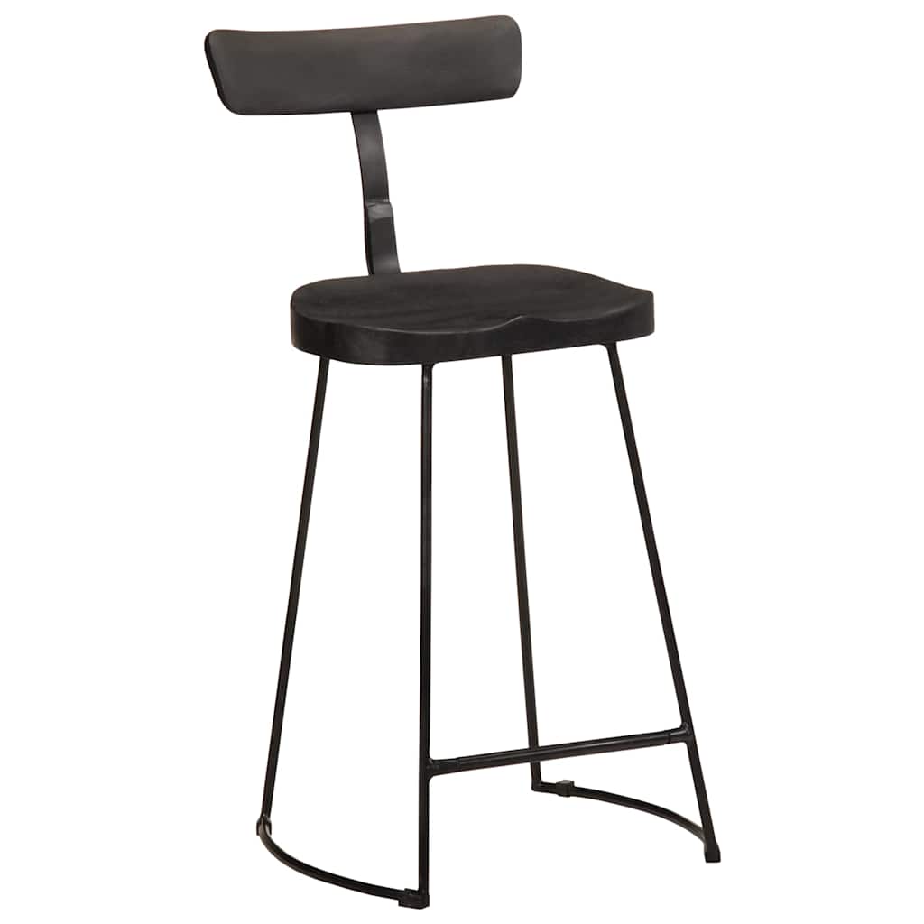 Bancos de bar 2 pcs 49x43x88 cm madeira de mangueira maciça