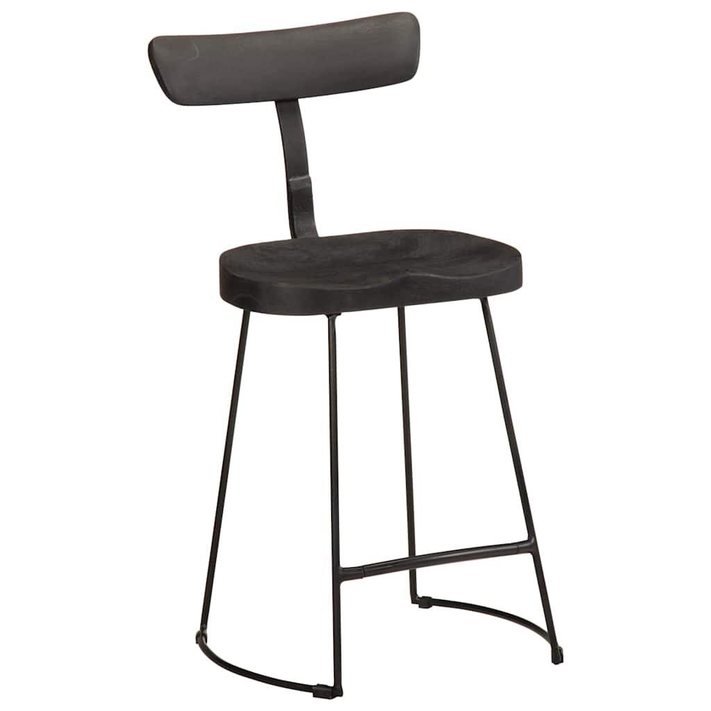 Bancos de bar 2 pcs 49x43x79 cm madeira de mangueira maciça