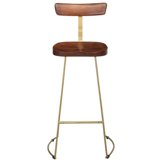 Bancos de bar 2 pcs 49x43x103 cm madeira de mangueira maciça