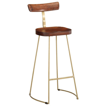 Bancos de bar 2 pcs 49x43x103 cm madeira de mangueira maciça