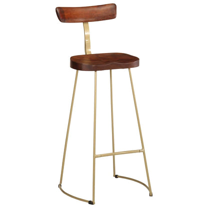 Bancos de bar 2 pcs 49x43x103 cm madeira de mangueira maciça