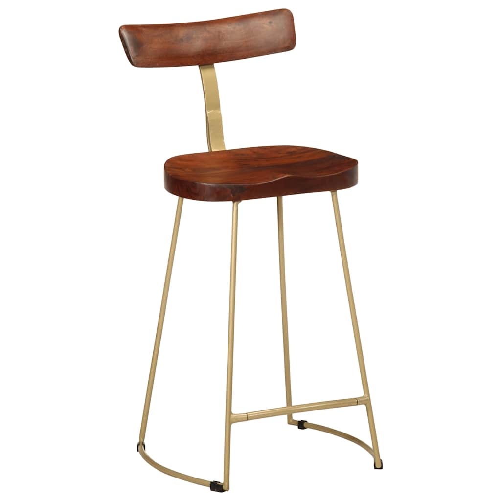 Bancos de bar 2 pcs 49x43x88 cm madeira de mangueira maciça