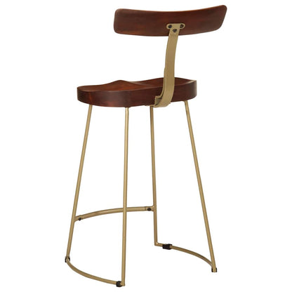 Bancos de bar 2 pcs 49x43x88 cm madeira de mangueira maciça