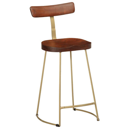 Bancos de bar 2 pcs 49x43x88 cm madeira de mangueira maciça