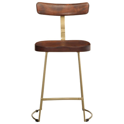Bancos de bar 2 pcs 49x43x79 cm madeira de mangueira maciça