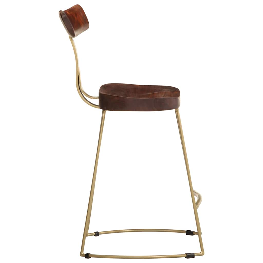 Bancos de bar 2 pcs 49x43x79 cm madeira de mangueira maciça