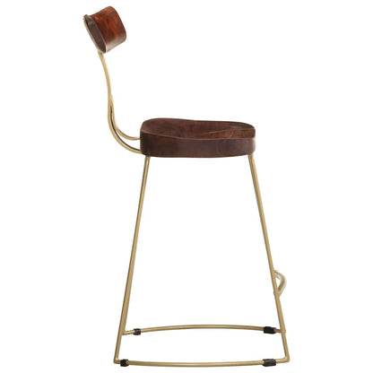 Bancos de bar 2 pcs 49x43x79 cm madeira de mangueira maciça