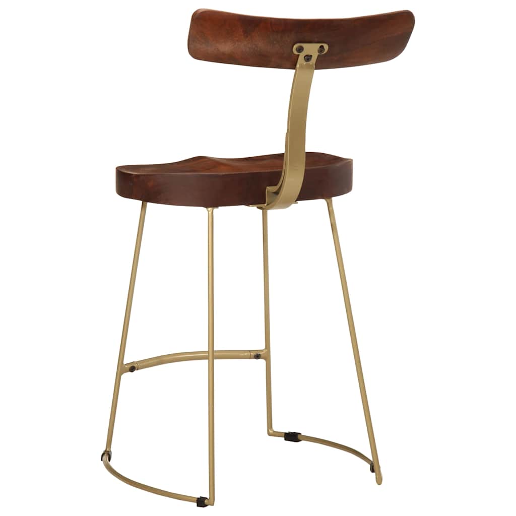Bancos de bar 2 pcs 49x43x79 cm madeira de mangueira maciça