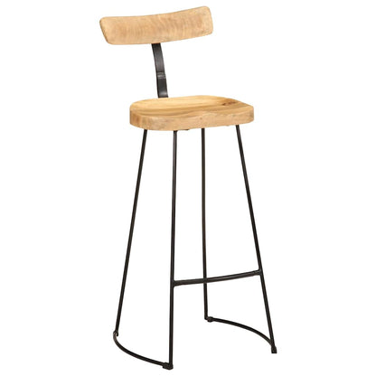 Bancos de bar 2 pcs 49x43x103 cm madeira de mangueira maciça