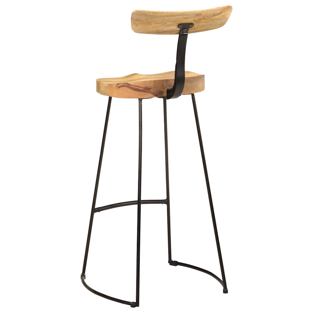 Bancos de bar 2 pcs 49x43x103 cm madeira de mangueira maciça