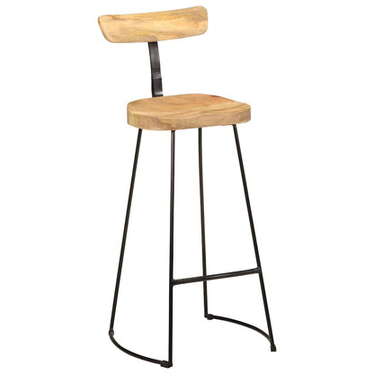 Bancos de bar 2 pcs 49x43x103 cm madeira de mangueira maciça