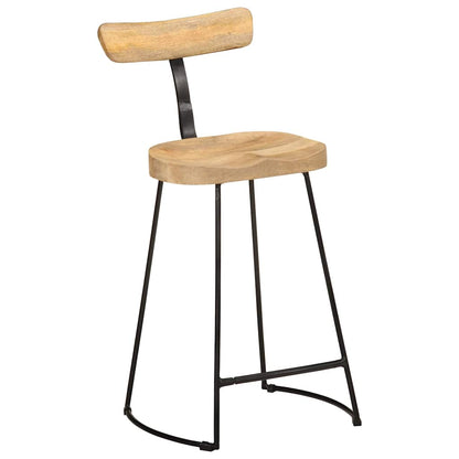 Bancos de bar 2 pcs 49x43x88 cm madeira de mangueira maciça