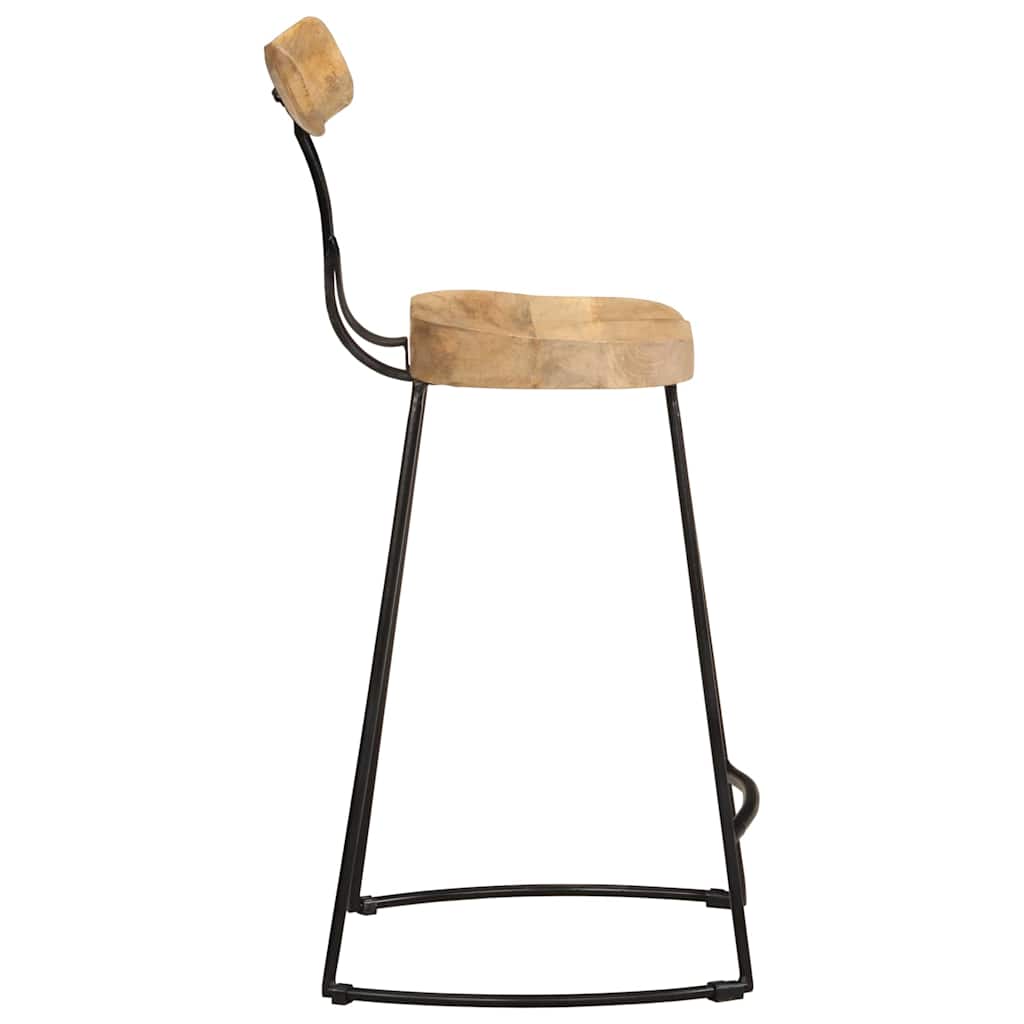 Bancos de bar 2 pcs 49x43x88 cm madeira de mangueira maciça