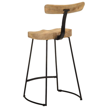Bancos de bar 2 pcs 49x43x88 cm madeira de mangueira maciça