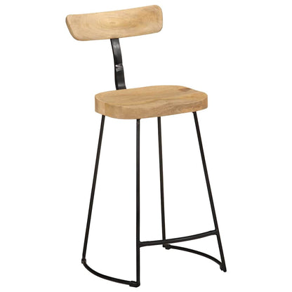 Bancos de bar 2 pcs 49x43x88 cm madeira de mangueira maciça