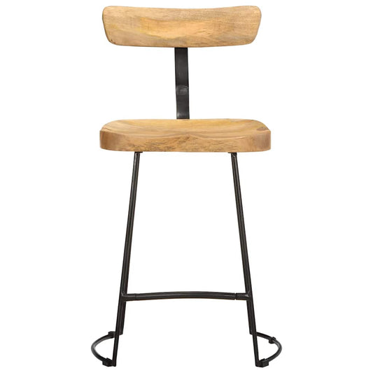 Bancos de bar 2 pcs 49x43x79 cm madeira de mangueira maciça