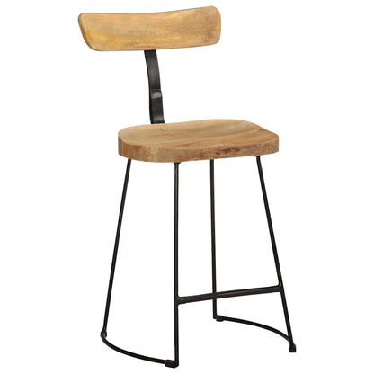 Bancos de bar 2 pcs 49x43x79 cm madeira de mangueira maciça
