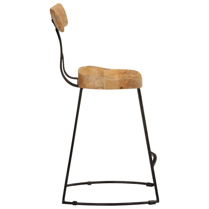 Bancos de bar 2 pcs 49x43x79 cm madeira de mangueira maciça