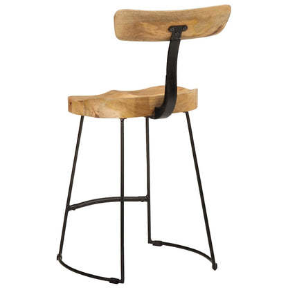 Bancos de bar 2 pcs 49x43x79 cm madeira de mangueira maciça