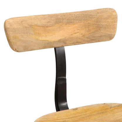 Bancos de bar 2 pcs 49x43x79 cm madeira de mangueira maciça