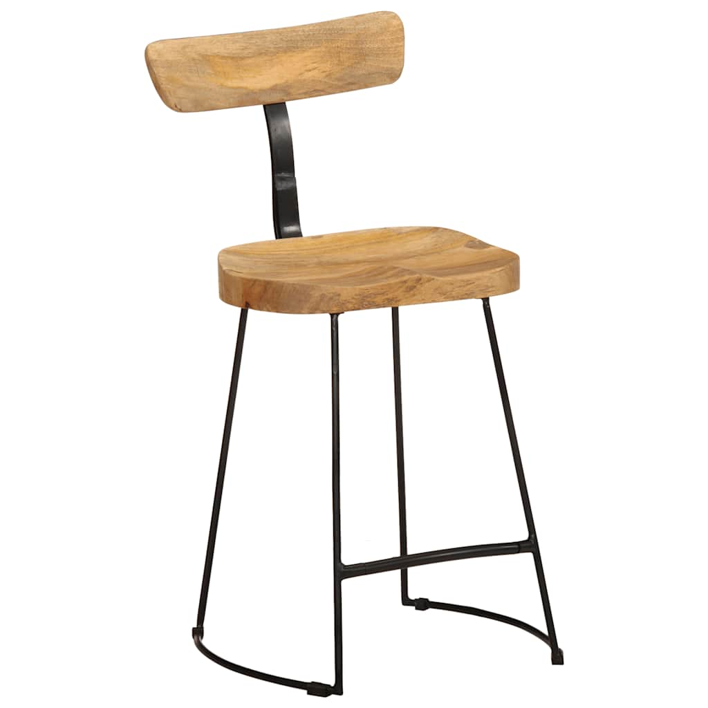 Bancos de bar 2 pcs 49x43x79 cm madeira de mangueira maciça