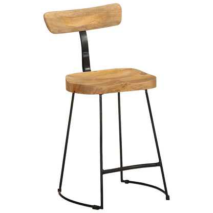 Bancos de bar 2 pcs 49x43x79 cm madeira de mangueira maciça