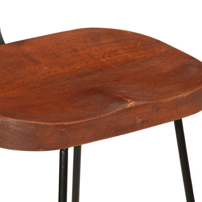 Bancos de bar 2 pcs 49x43x103 cm madeira de mangueira maciça