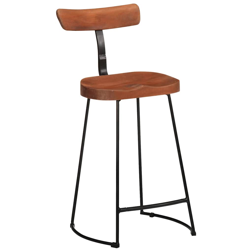Bancos de bar 2 pcs 49x43x88 cm madeira de mangueira maciça
